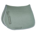 HORZE Adepto Padded All Purpose Quilted Equestrian Saddle Pad for Horses with Two-Tone Trim - Beetle Khaki Green - Horse