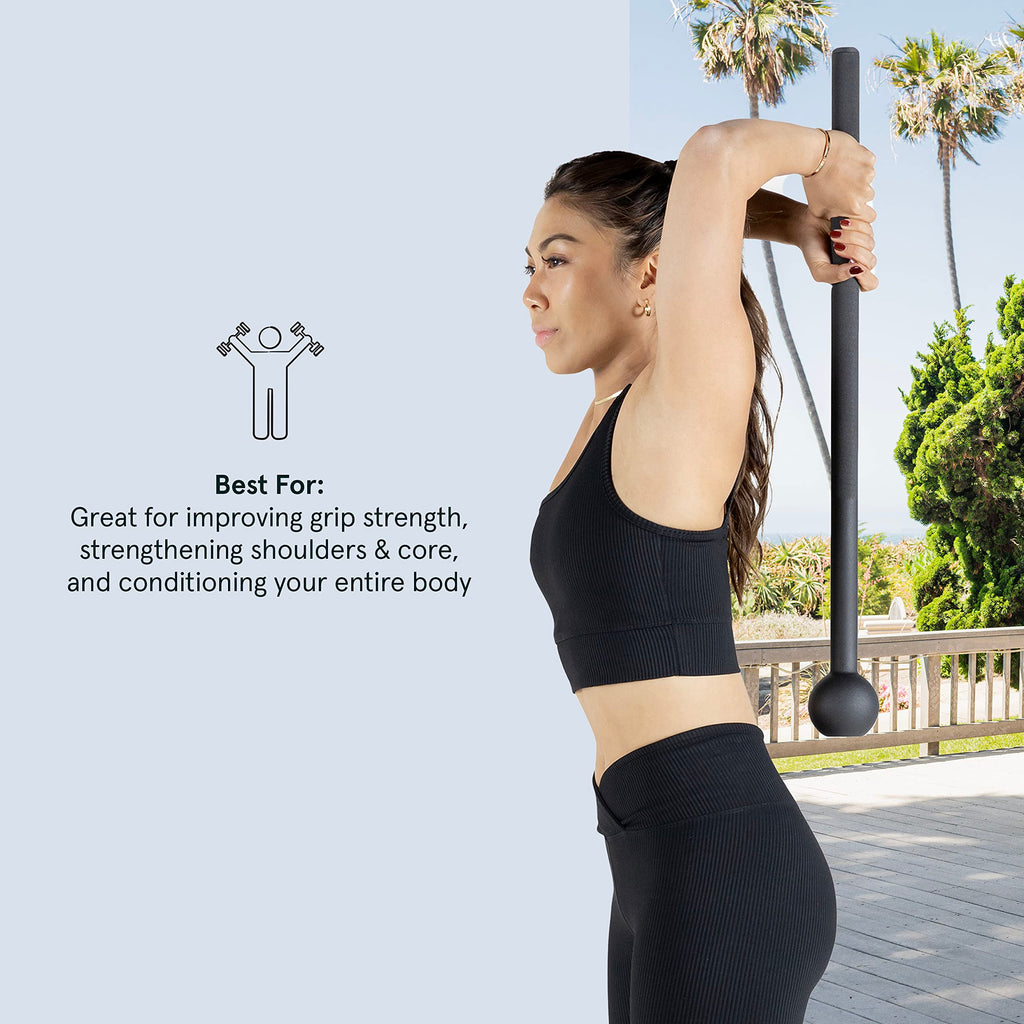 Retrospec Steel Macebell 5 To 30Lbs For Men & Women Steel Mace Strength Training & Full Body Workouts, Matte Black