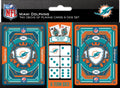 Miami Dolphins NFL 2-Pack Playing Cards & Dice Set