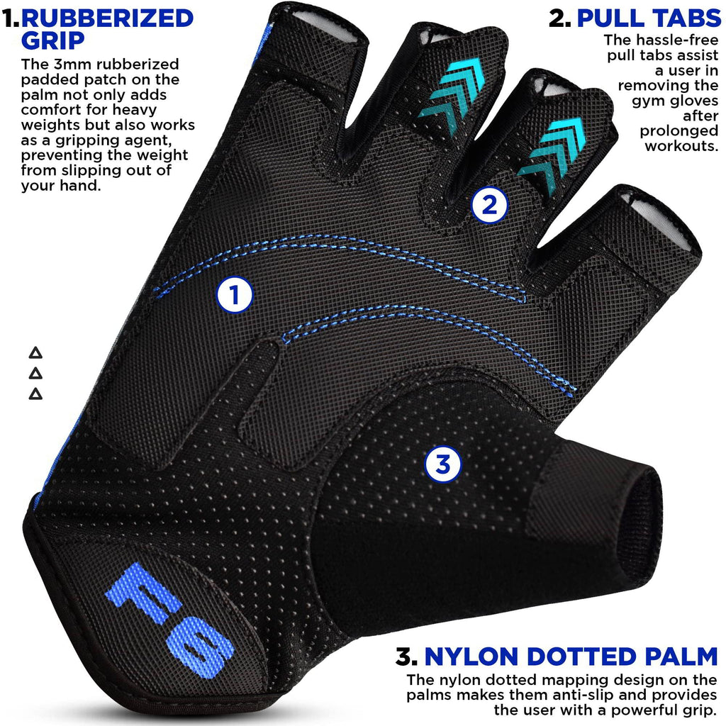 Rdx Weight Lifting Gloves Women Fitness Workout, Anti Slip Padded Palm Grip Protection, Elasticated Breathable, Powerlifting Gym