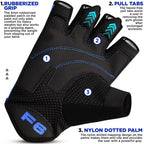 Rdx Weight Lifting Gloves Women Fitness Workout, Anti Slip Padded Palm Grip Protection, Elasticated Breathable, Powerlifting Gym