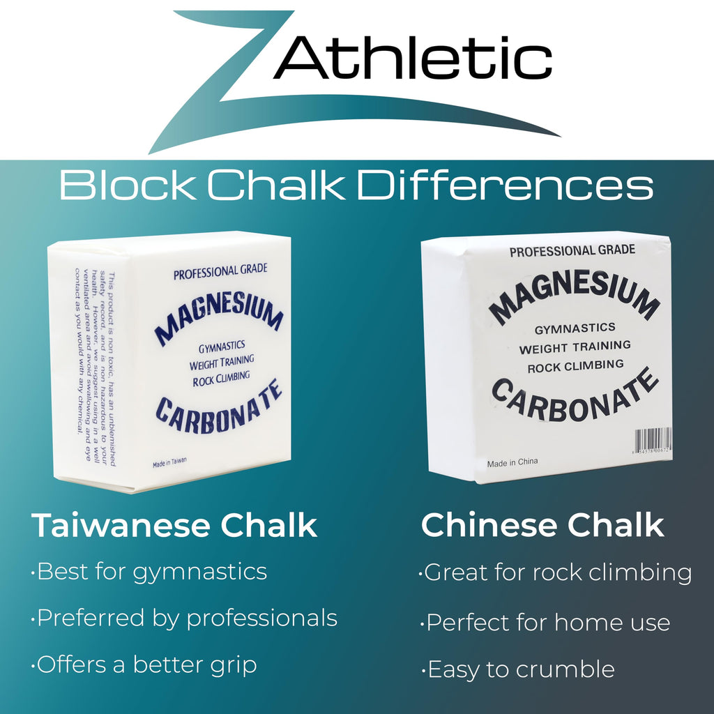 Z Athletic 8 Blocks Of 2Oz Chalk Total 1Lb For Gymnastics, Weightlifting, Rock Climbing, Crossfit