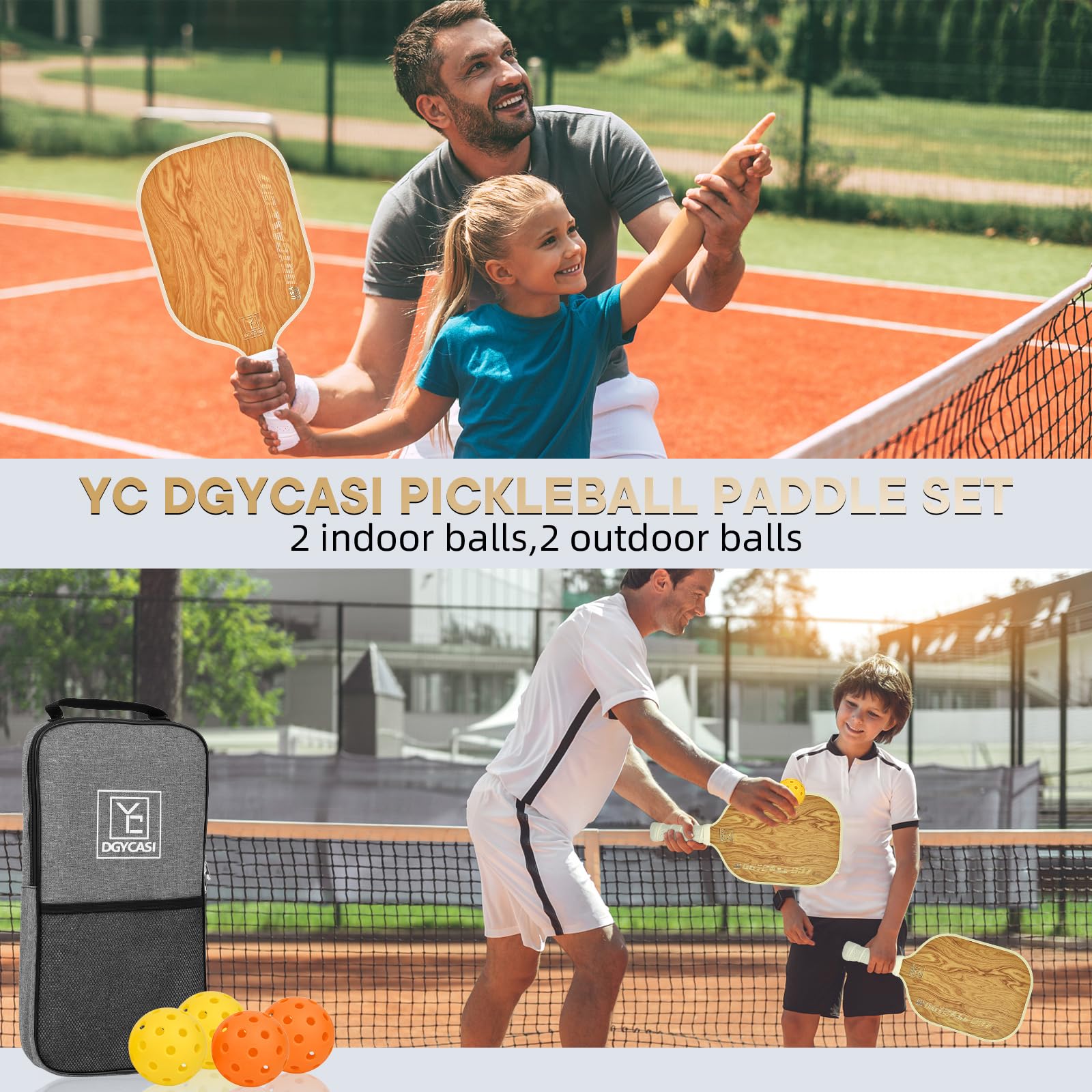 13 Mm Pickleball Paddles Set Of 2, 2023 Usapa Approved, Carbon Fiber Surface (Chs), Polypropylene Honeycomb Core, Anti-Slip Swea