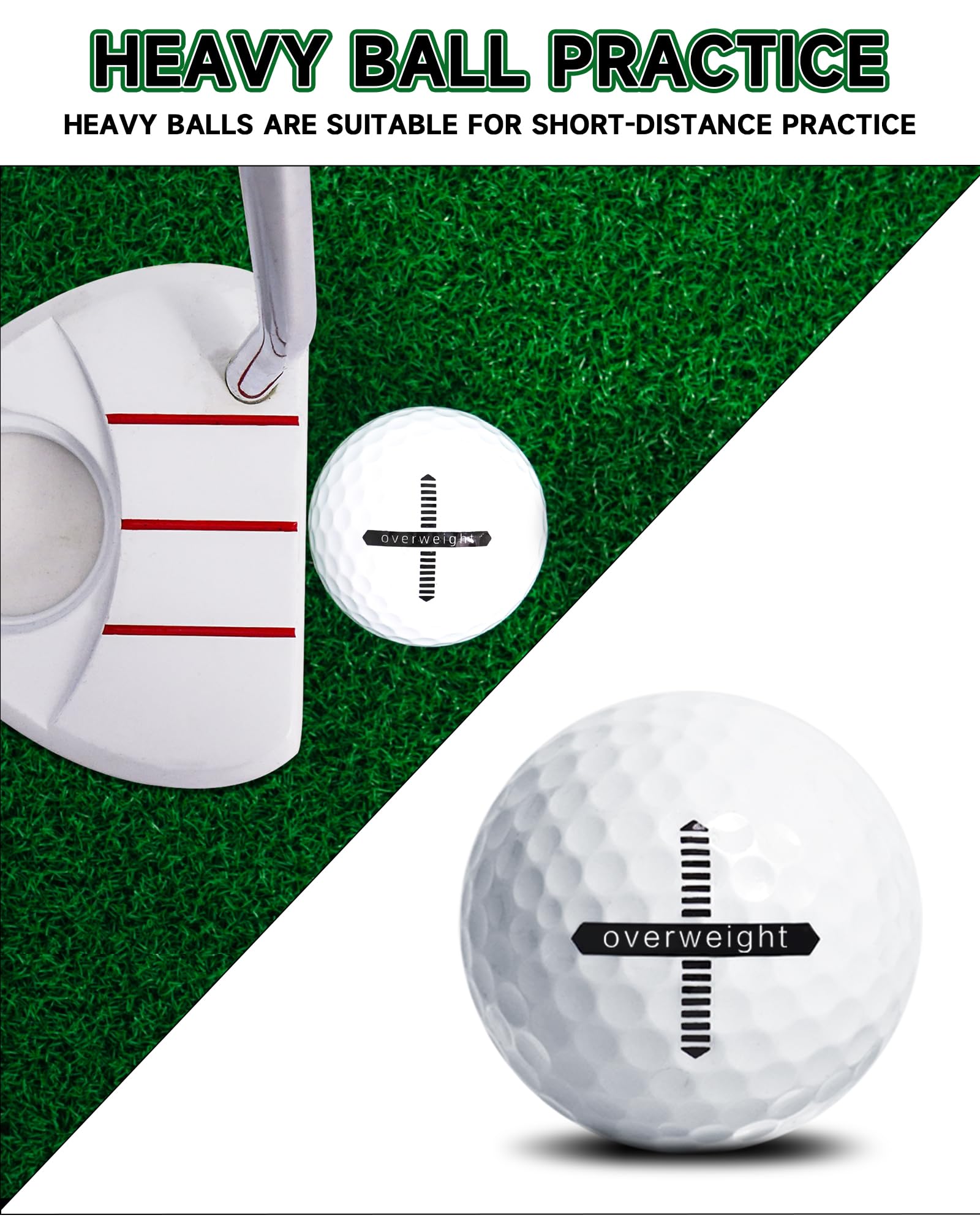 Caiton Putt Practice Balls-Improve The Accuracy Of Putts, Visualization Putting Aid, Golf Putting Score Reduction, Golf Putting