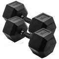 CAP Barbell 50 LB Coated Hex Dumbbell Weight Pair with Black Handle