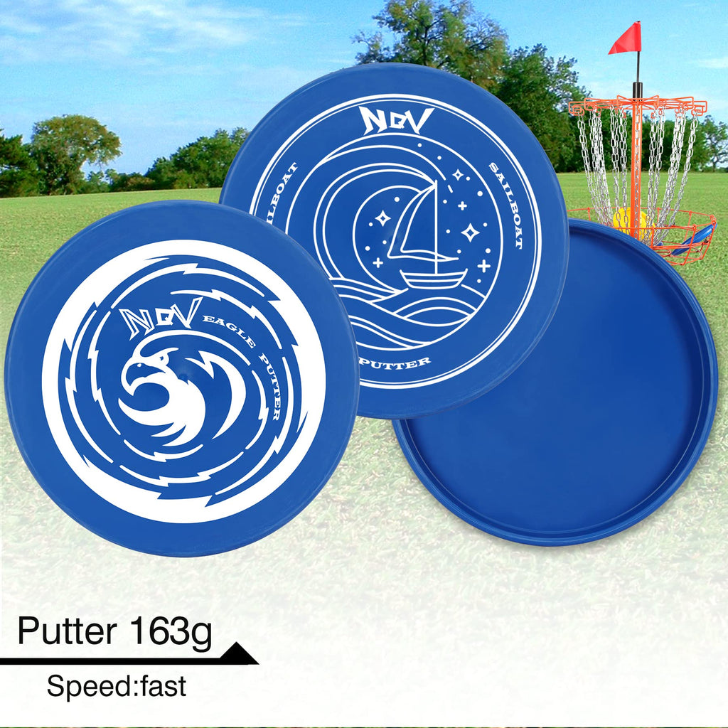 Nqv Disc Golf Set,Disc Golf Starter Set-6 Pack Driver, Mid-Range And Putter Discs With Disc Golf Bag For Outdoor And Backyard(Bl