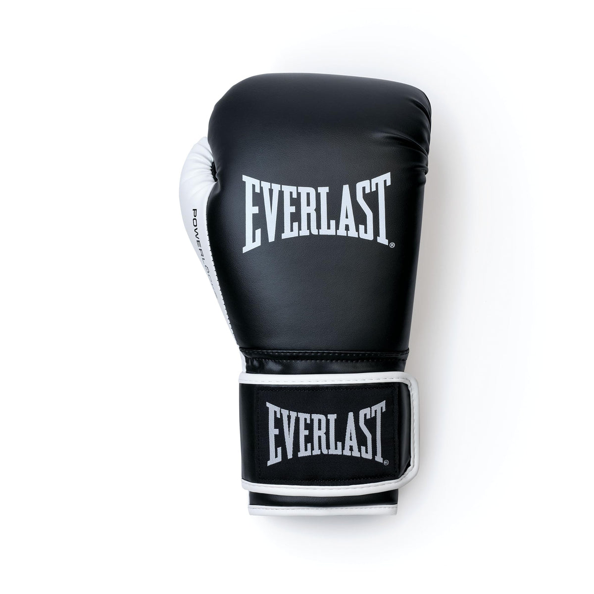 Everlast Powerlock OG Hook & Loop Training Boxing Gloves for Men & Women (Black/White, 16oz)
