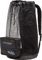 Cressi Heavy Duty Mesh Backpack 85 Liters Capacity For Snorkeling, Water Sport Gear | Utila: Designed In Italy, Black, One Size 