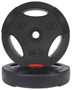 Balancefrom Vinyl Standard 1-Inch Plate Weight Plate For Strength Training And Weightlifting, 20-Pound, Pair