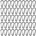 100Pcs Aluminum Carabiner Spring Clip Hook Keychain Buckle Pack Bulk For Camping Hiking Rv Fishing Traveling Backpack Bottle, Bl