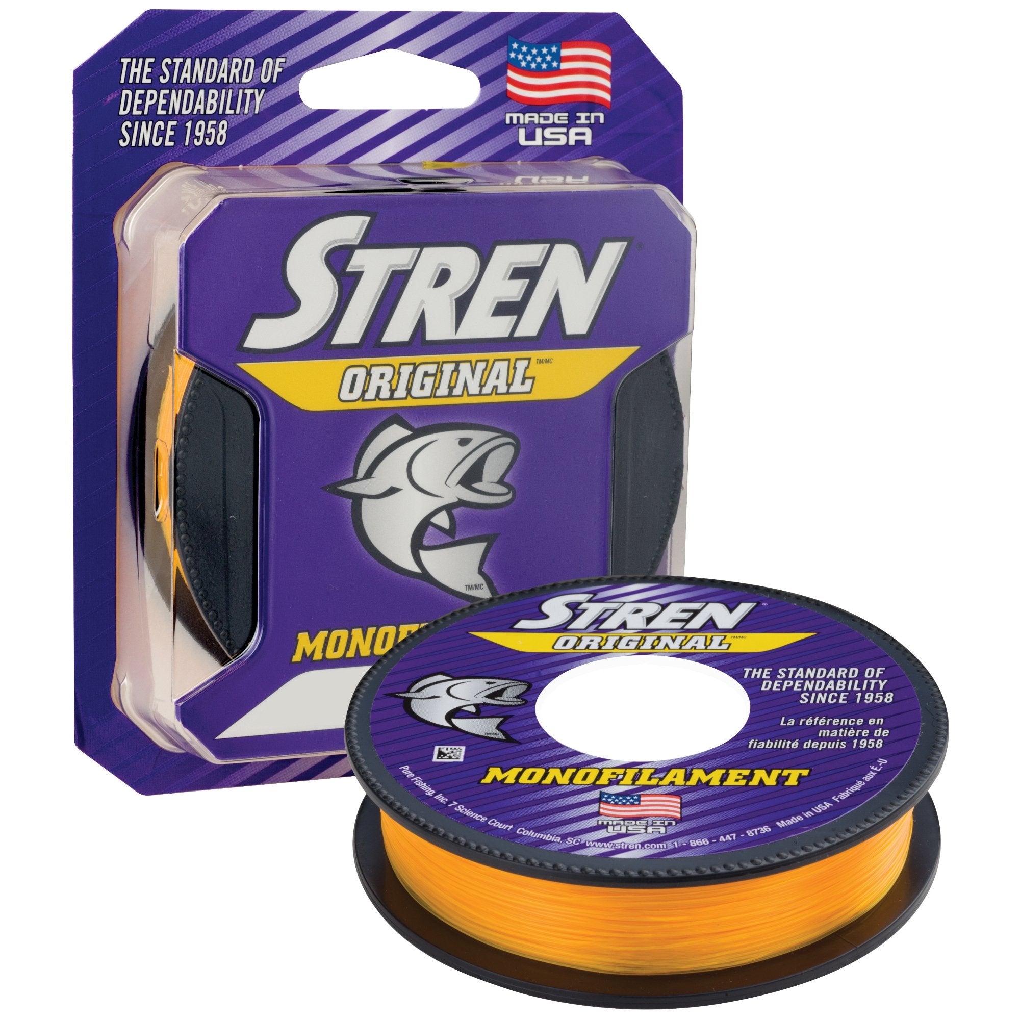 Stren Original, Hi-Vis Gold, 20Lb | 9Kg Monofilament Fishing Line, Suitable For Freshwater Environments