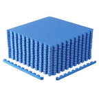 Cap Barbell 1-Inch Interlocking Eva Foam Exercise Puzzle Mats - 2 Pack | 24'' X 24'' X 1'' | T Pattern - Blue