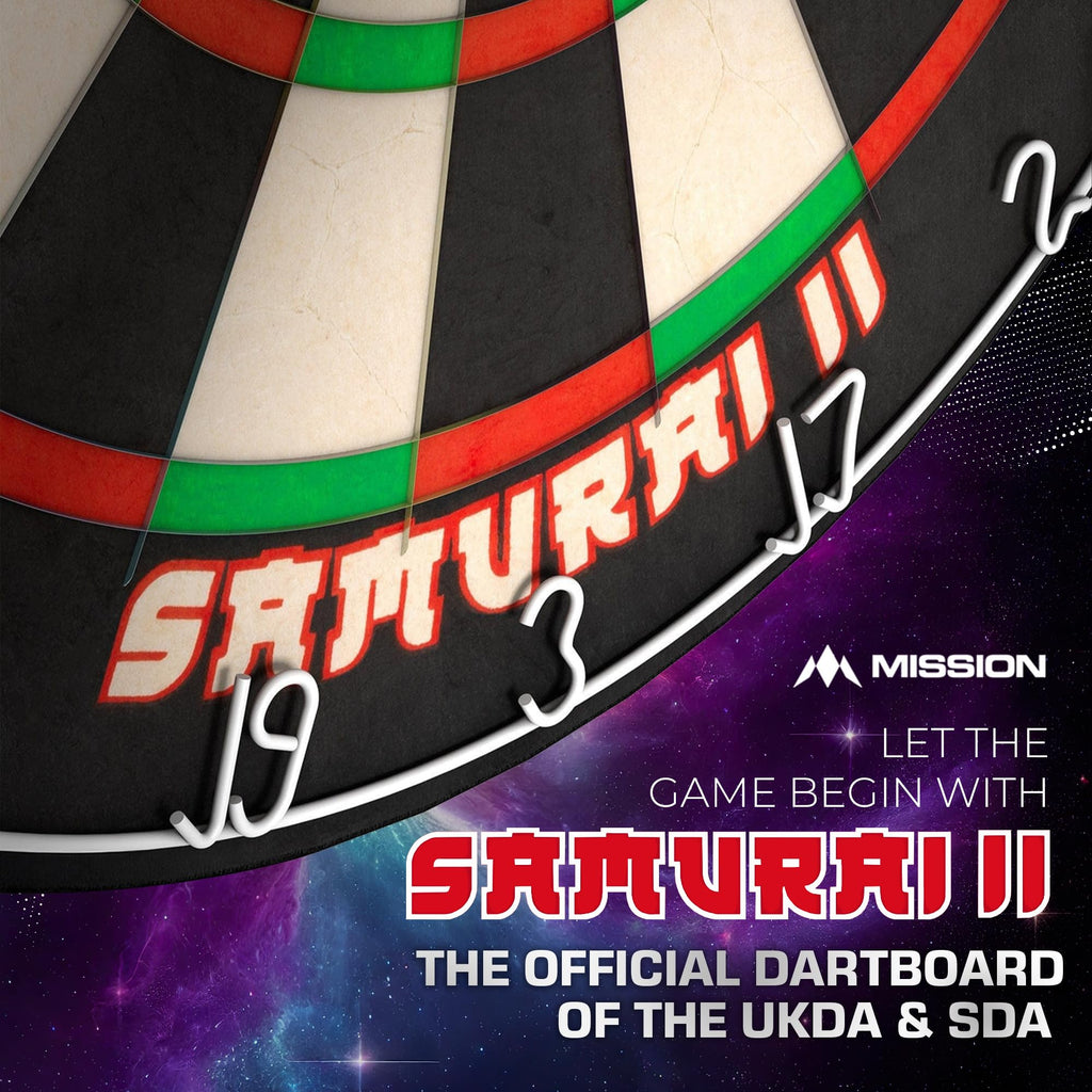 Mission Darts Db023 Samurai Ii  Professional Competition Standard Dartboard With Ultra Thin Wire Construction And Non Fade Colou