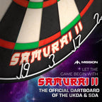 Mission Darts Db023 Samurai Ii  Professional Competition Standard Dartboard With Ultra Thin Wire Construction And Non Fade Colou