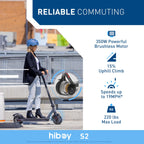 Hiboy Electric Scooter, 8.5 Tires, Up to 17 Miles Range, 350W Motor & 19 MPH Portable Foldable Commuting Electric Scooter for Ad