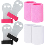 2 Gymnastics Grips Wristbands Sets For Kids Youth, Palm Protection And Wrist Support Sports Accessories For Workout Exercise (Pi