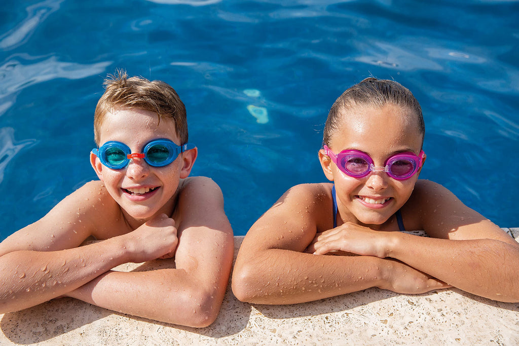 Zoggs Ripper Junior Kids Uv Anti Fog Swimming Goggles (6-14 Years) Bluered