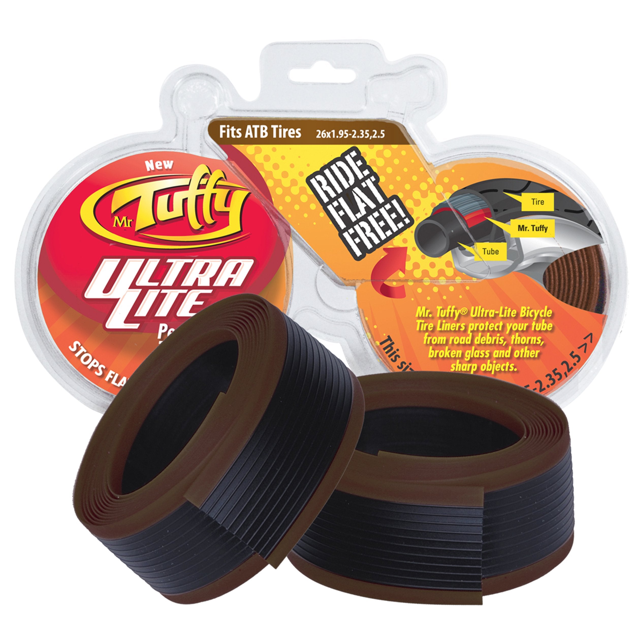 Mr. Tuffy Ultra Lite Bicycle Tire Liner, Brown, 26 X 1.95-2.5