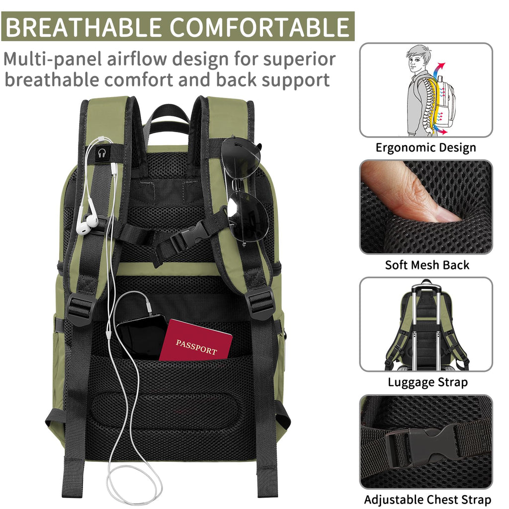 Cooler Backpack,Insulated Backpack Cooler Leakproof Double Deck Cooler Bag For Men Women Rfid Lunch Backpack