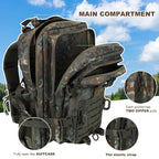 Hannibal Tactical 45L Molle Assault Pack, Tactical Backpack Army Military Camping Rucksack With Bottle Holder, 3-Day Pack Travel