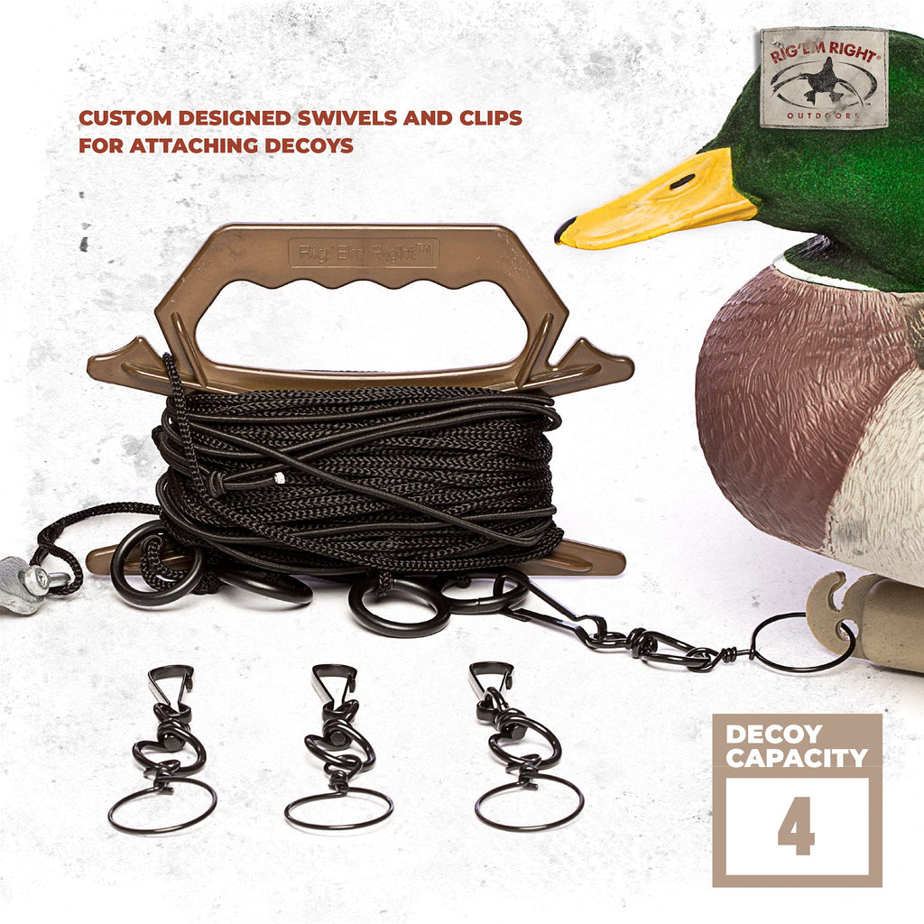Rig'Em Right Waterfowl Step-Up Jerk Rig Decoy Ultimate Motion Device For Duck Hunting, Gives Motion For Up To Four Decoys
