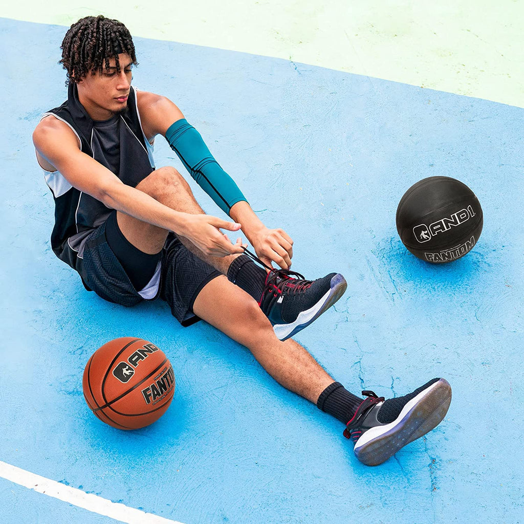 And1 Fantom Rubber Basketball - Official Size Streetball, Made For Indoor And Outdoor Basketball Games - Sold Deflated (Pump Not