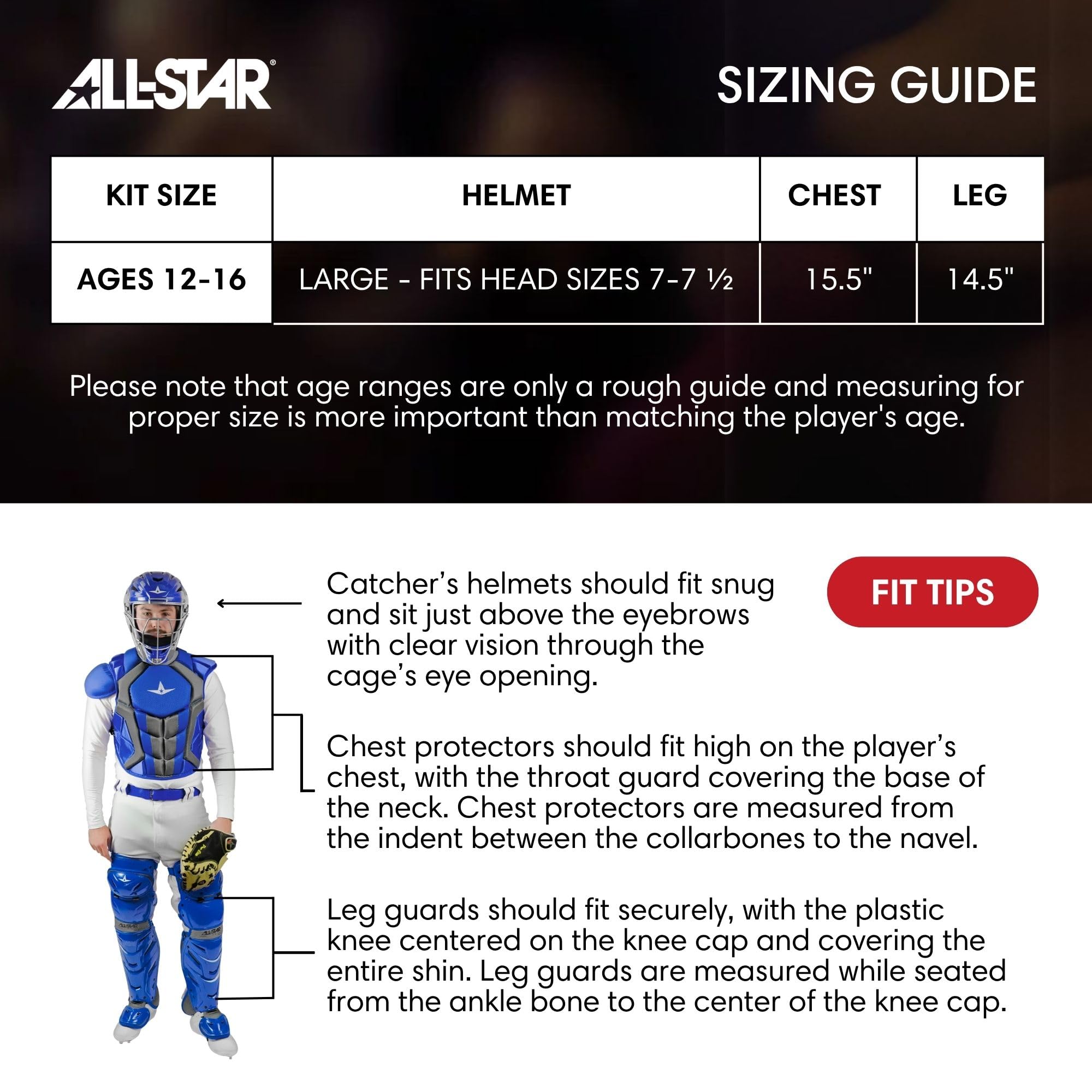 All-Star System7 Axis Nocsae Intermediate Baseball Catcher'S Package