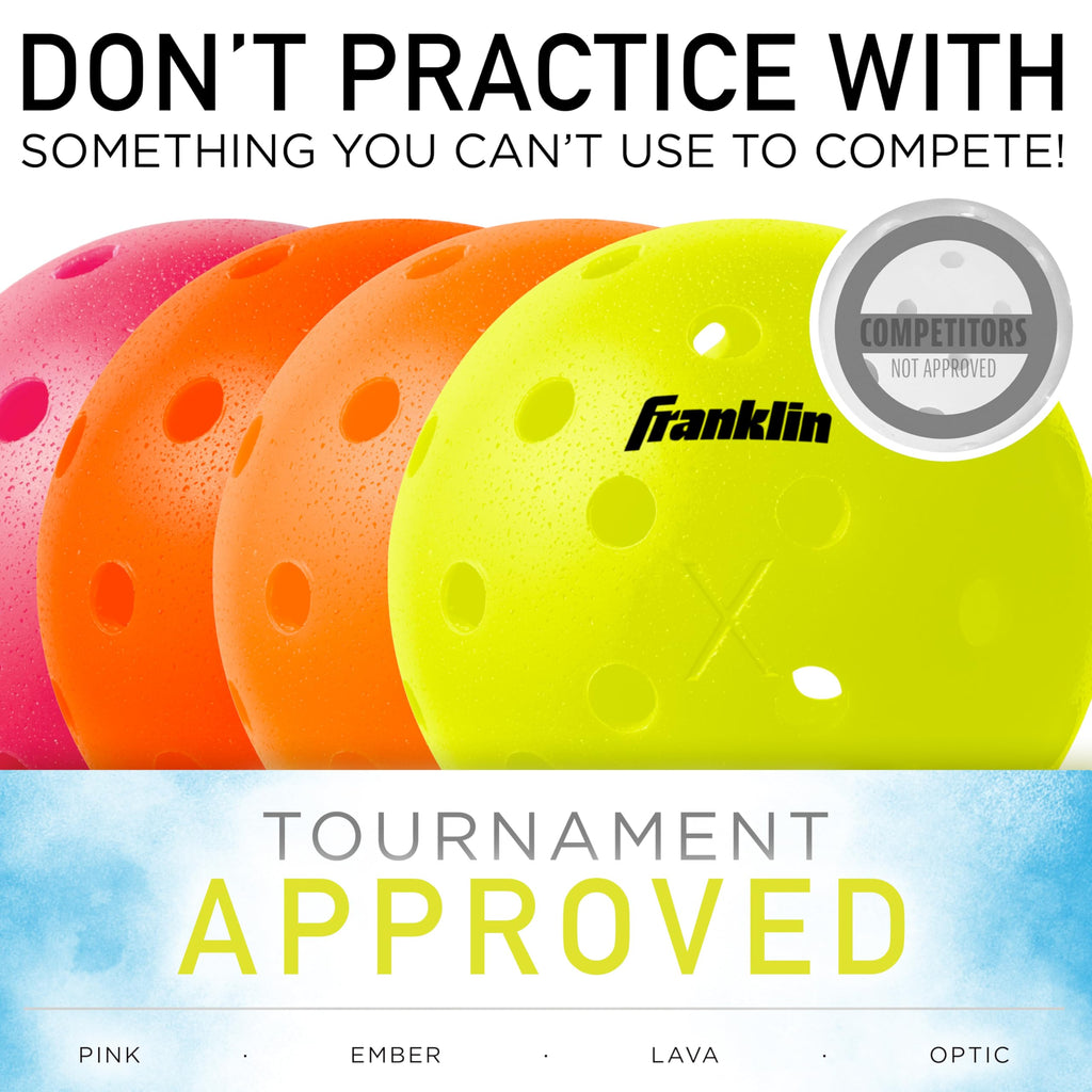 Franklin Sports Half Court Size Pickleball Net - Includes 10Ft Net, (4) Paddles, And (6) X-40 Usa Pickleball Approved Pickleball