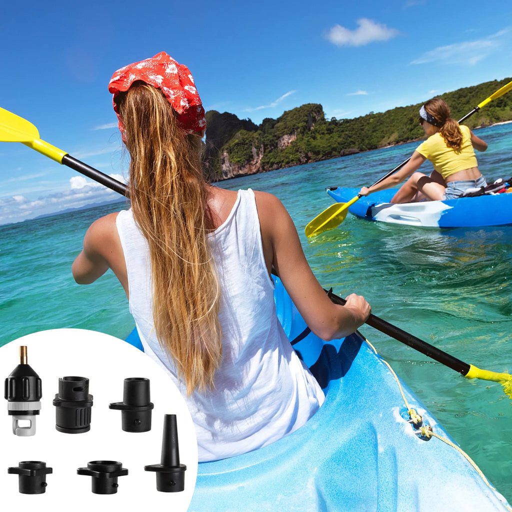 Canipha Inflatable Sup Pump Adaptor, Paddle Board Sup Valve Adapter With 9 Standard Conventional Air Pump Nozzles For Inflatable
