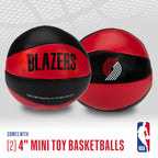 Franklin Sports Nba Portland Trail Blazers Toy Basketballs - 2 Pack Of Kids Soft Mini Basketballs For Over The Door + Indoor Hoo