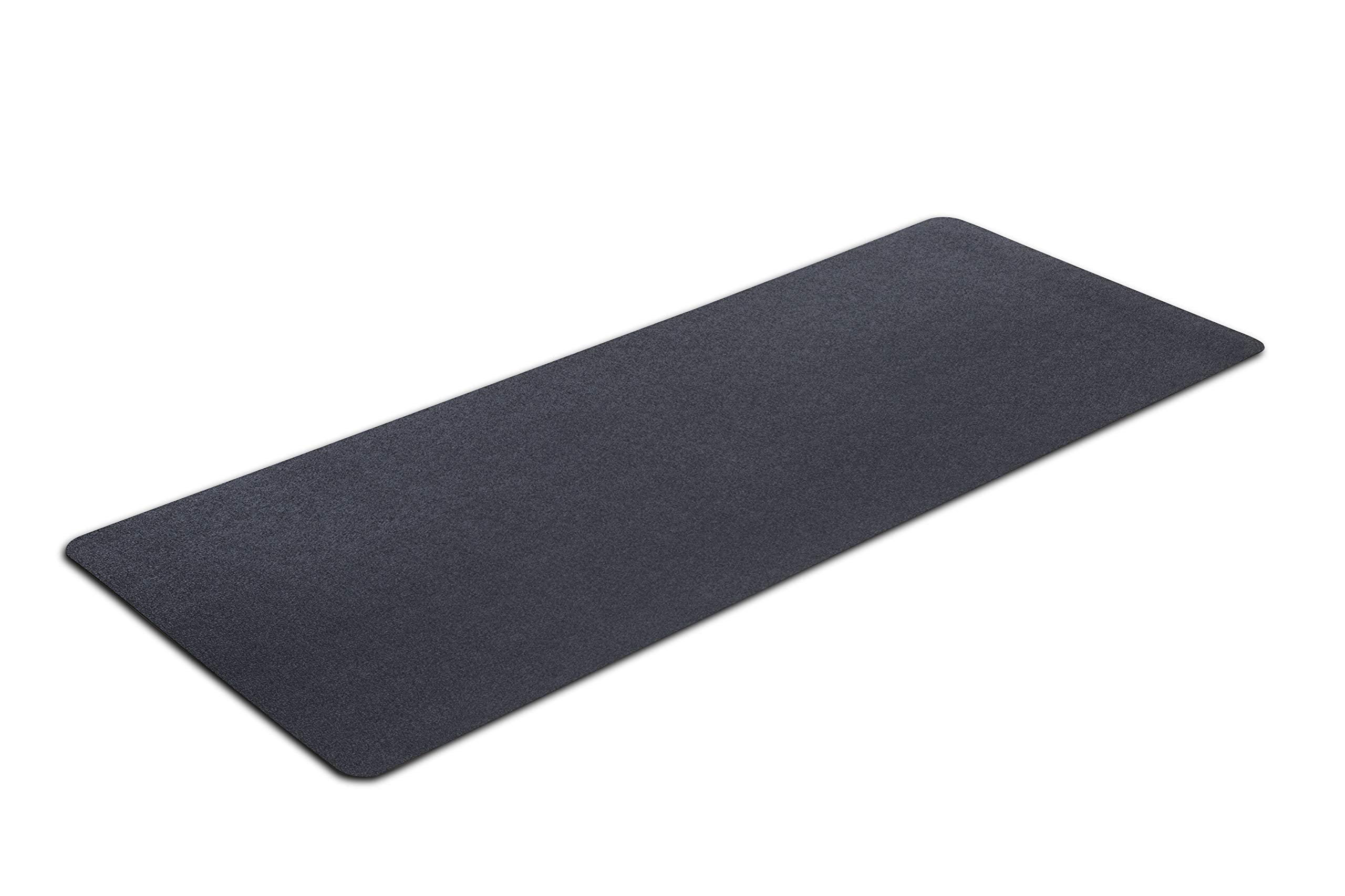 MotionTex Exercise Equipment Mat for Under Stationary Bike, Spin Bike, Fitness Equipment, Home Gym Floor Protection, 24 x 60, Bl