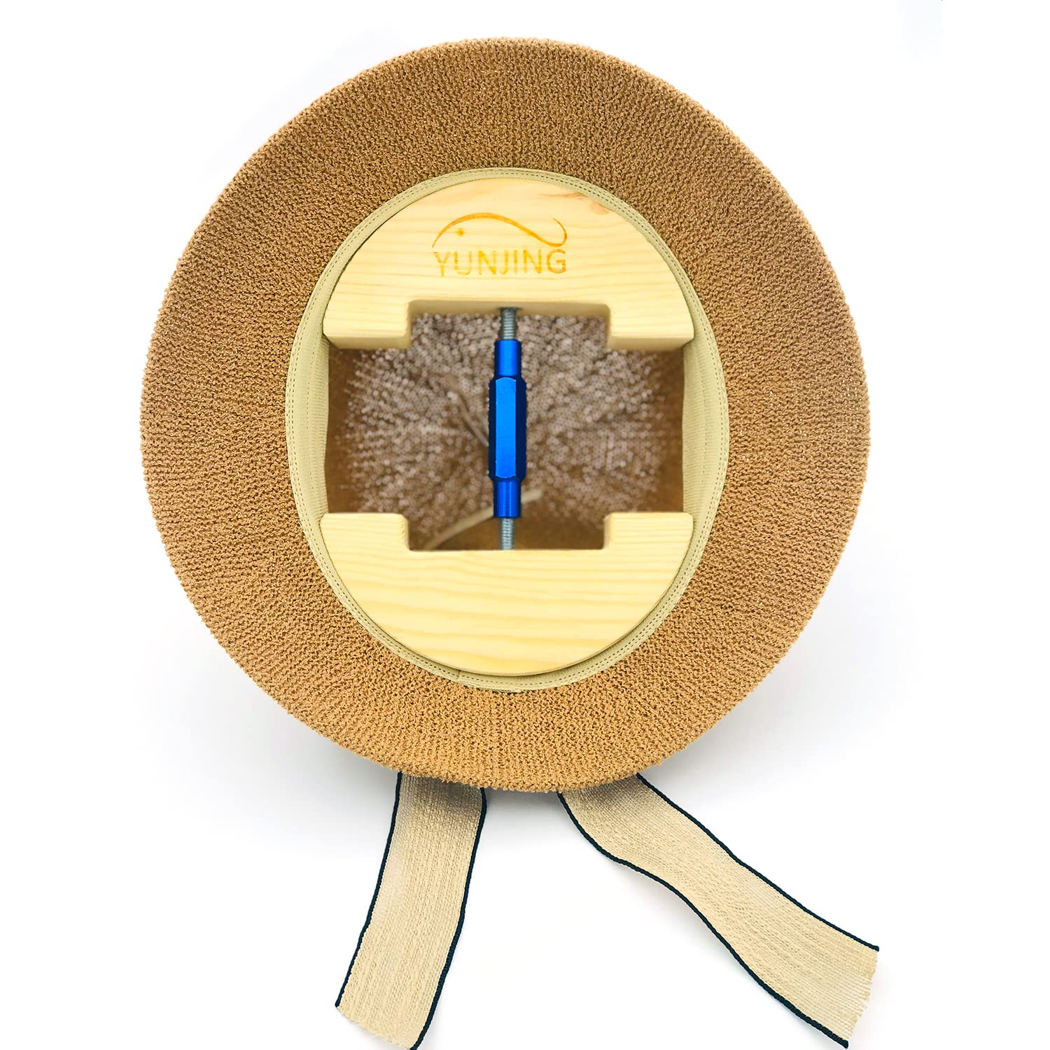 Yunjing Hat Stretcher Wooden Adjustable Buckle One Size Fits All From 6-1/2 To 9-1/2, Heavy Duty, Easy To Use For All Caps (Blue