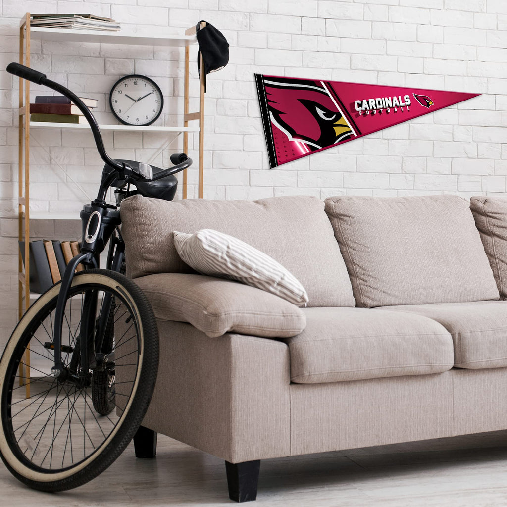 Rico Industries Nfl Football Arizona Cardinals Primary 12'' X 30'' Felt Wall D  Cor Pennant - Great For Home/Bed Room/Man Cave D