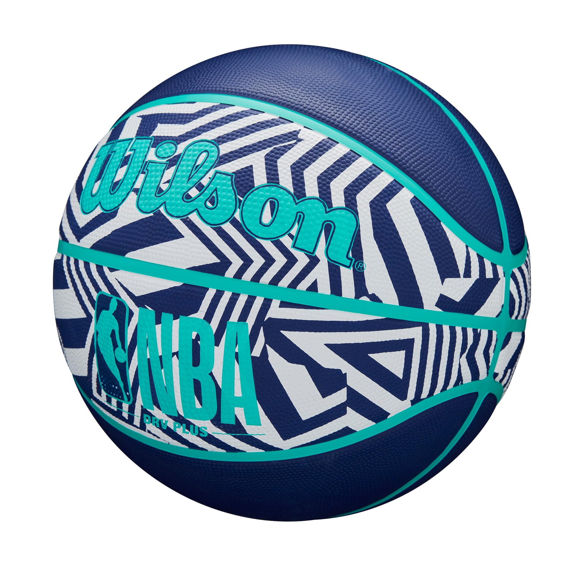 Wilson Nba Drv Plus Dazzle Camo Outdoor Basketball - Indigo/Teal, Size 6-28.5''