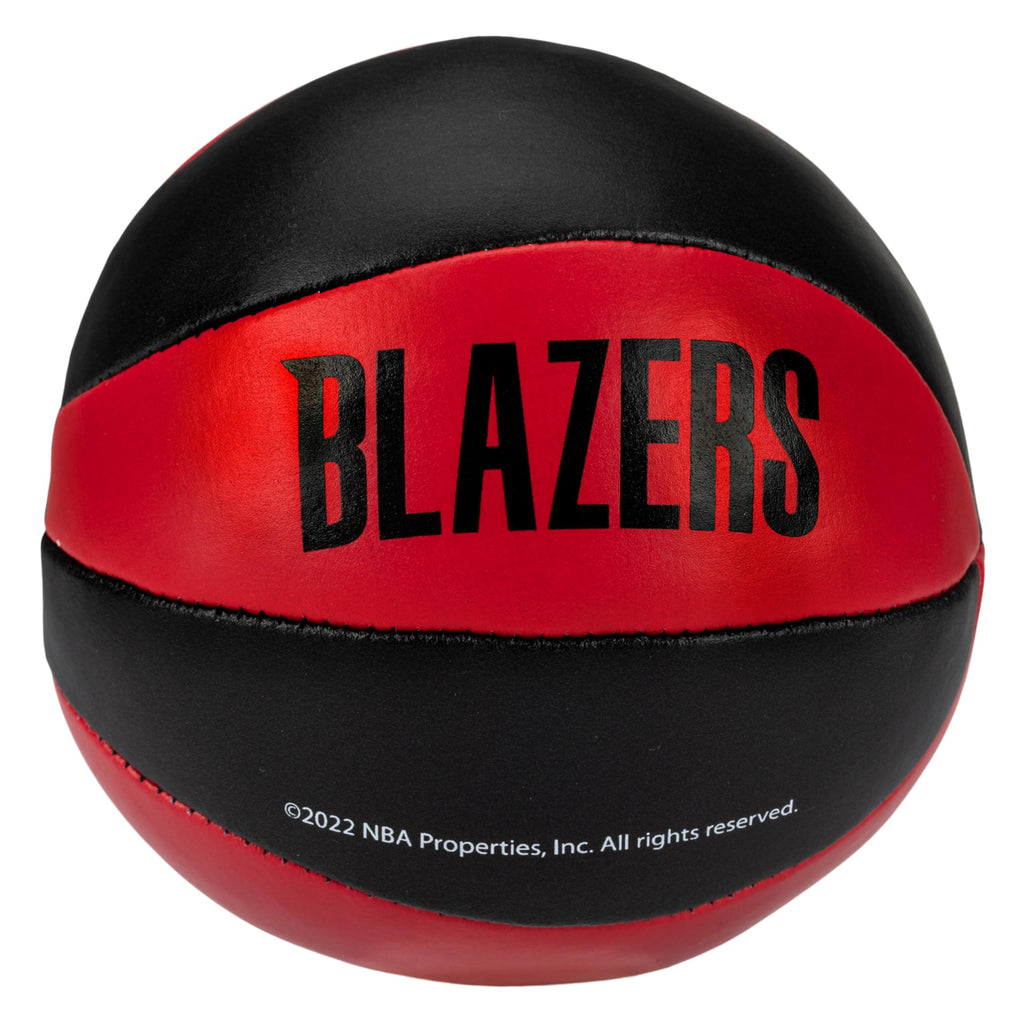 Franklin Sports Nba Portland Trail Blazers Toy Basketballs - 2 Pack Of Kids Soft Mini Basketballs For Over The Door + Indoor Hoo