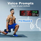 Lucorb Gym Clock Timer, Workout Clock With Seconds | 5 Display Modes, 4 Alarms | Remote Control Countdown Timer Wall For Home Gy