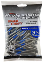 Pride Professional Tee System 3-1/4-Inch Titanium Strength Wood Golf Tees, 65 Ct Silver