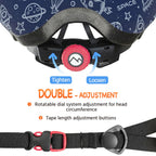 Kids Bike Helmet with Light, Adjustable Helmets from Infant/Toddler/Baby to Children Girls and Boys, Age 2-4/3-6 Years Old,Galax
