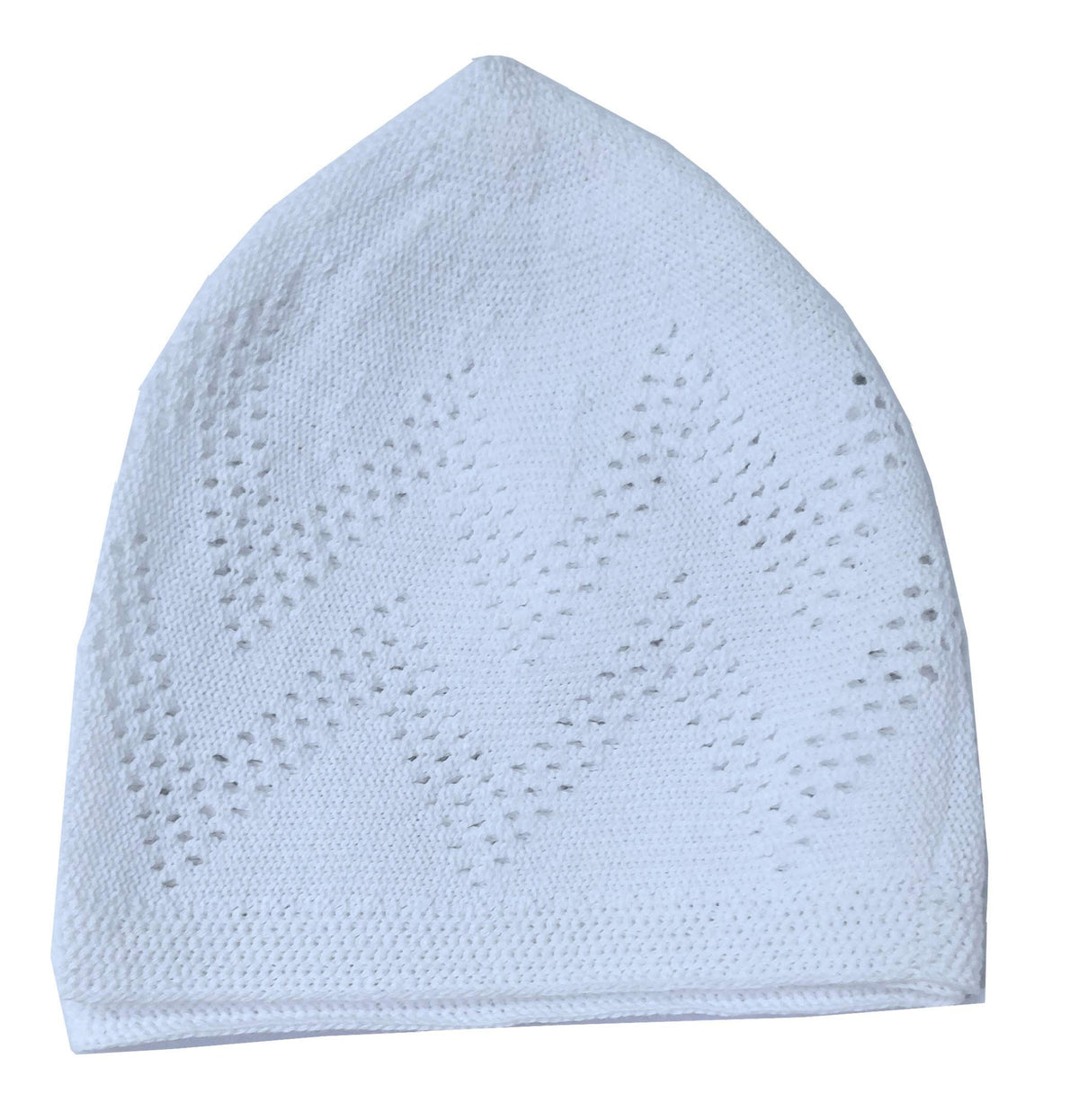 Turkey Cotton Sufi Woven Muslim Prayer Caps (Pack Of 3, White, Free Size)