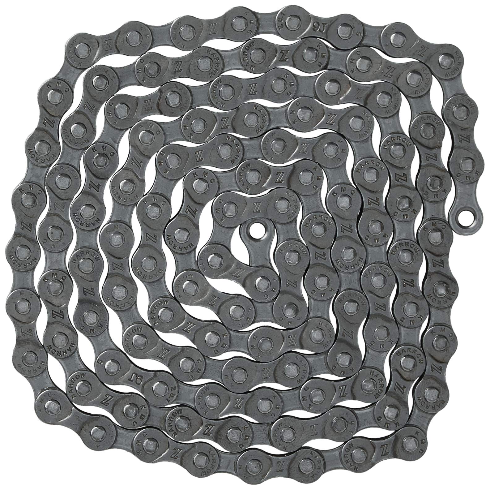 Kmc Z8.1 8 Speed Inner Chamfering 7.1Mm Pin Length Bicycle Chain (1/2'' X 3/32'') Gray 1 Pcs /Steel 116 Links