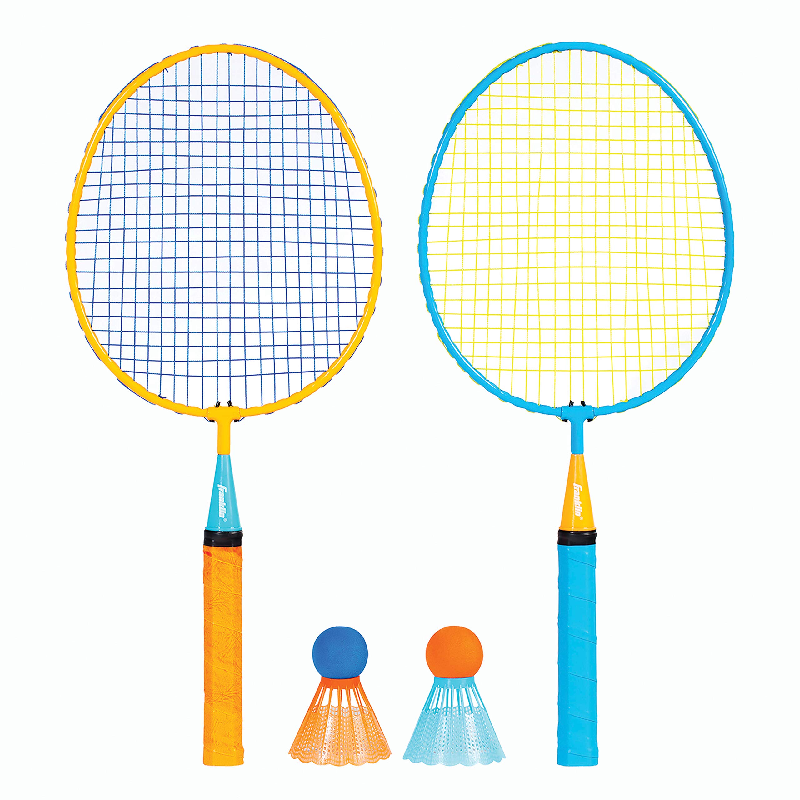 Franklin Sports Badminton Racket Set - Smashminton, Oversize - 2 Player Backyard Youth Set With Birdies For Kids