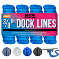 Dock Lines Boat Ropes For Docking 3/8'' Line Double Braided Mooring Marine Rope 15Ft Nylon Rope Boat Dock Line For Docking Ropes