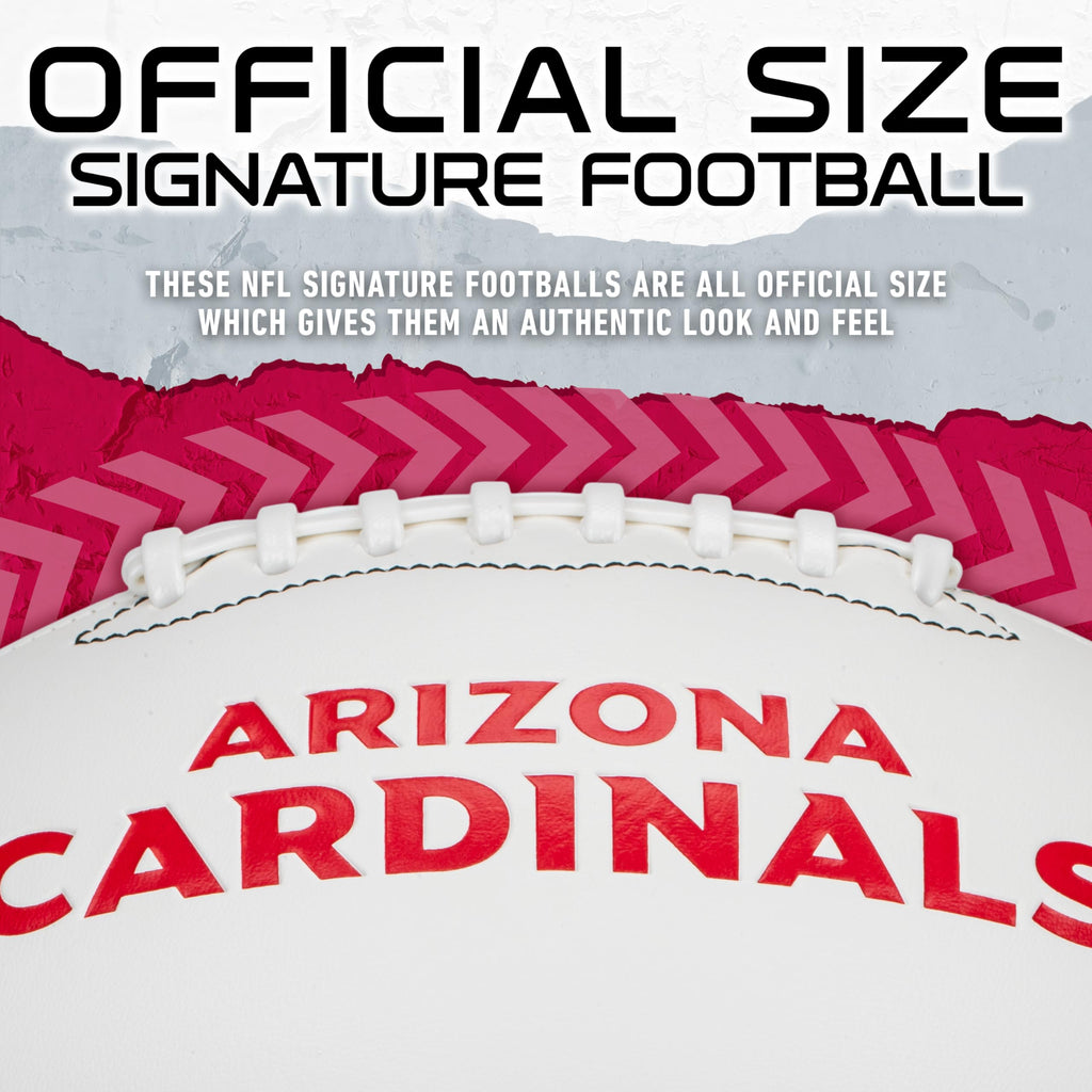 Franklin Sports Nfl Arizona Cardinals Autograph Football - Official Size White Panel Souvenir Football For Autographs + Signatur