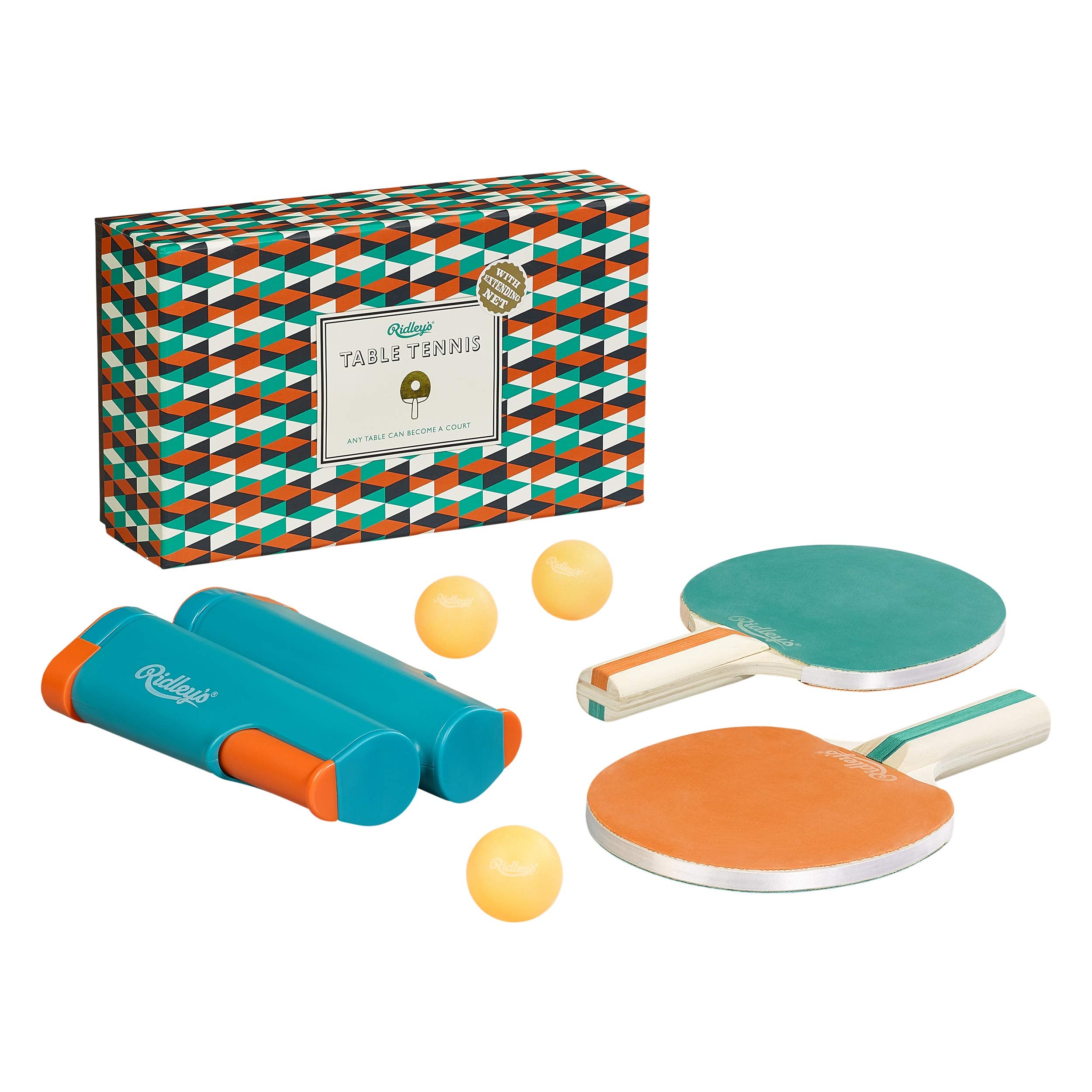Ridleys Portable Travel 6-Piece Table Tennis Set For Adults And Children - Tabletop Ping Pong Kit Makes Any Table A Tennis Court