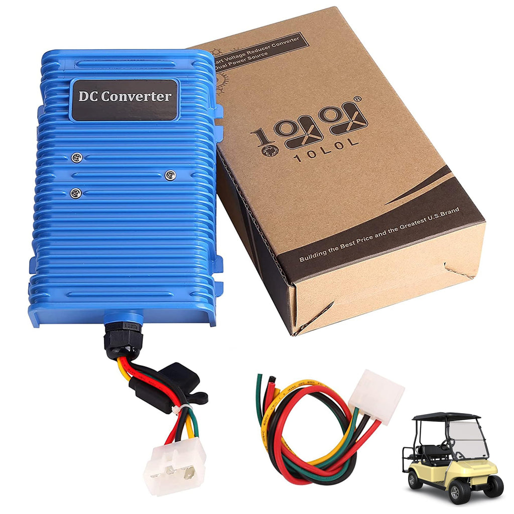 10L0L Golf Cart Voltage Reducer Voltage Converter Regulator Dc Power Reducer 30 Amp 360 Watt (36V/48V To 12V) Compatible With Cl