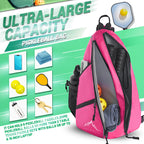 Himal Pickleball Bag-Adjustable Pickleball,Tennis,Racketball Sling Bag-Pickleball Backpack With Water Bottle Holder For Men And