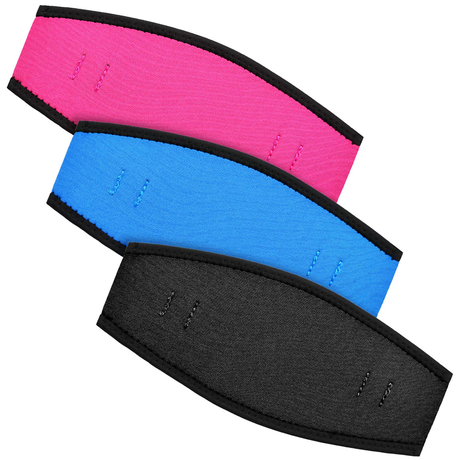 Skylety 3 Pieces Neoprene Mask Strap Cover Neoprene Diving Mask Straps Hair Protector Wrap For Dive And Snorkel Masks Water Spor