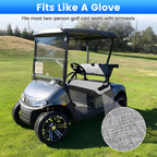 T Tgbros Golf Cart Seat Covers For 2 Person Seats Ezgo, Yamaha & Club Car With Armrests Universal Golf Cart Seat Blanket Cushion