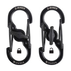 Nite Ize S-Biner Microlock Stainless Steel - S-Biner With Locking Dual Sided Gates - Keep Keys Secure With Carabiner Key Holder