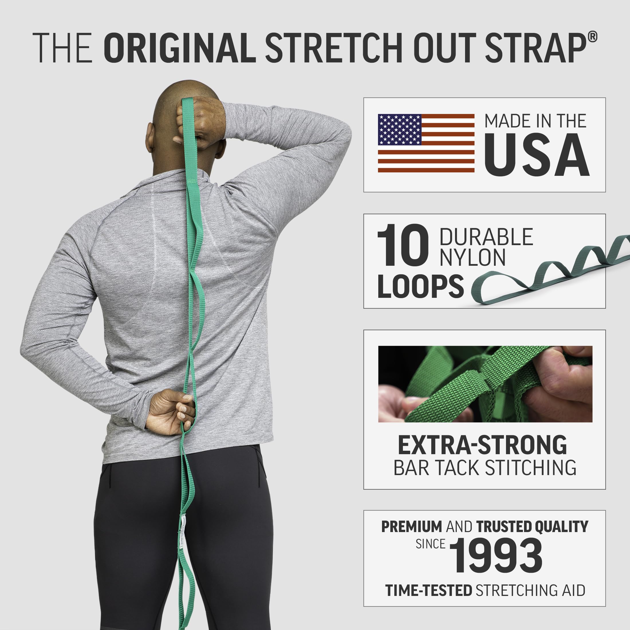 The Original Stretch Out Strap With Exercise Book - Made In The Usa By Optp - Top Choice Of Physical Therapists, Athletic Traine